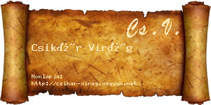 Csikár Virág névjegykártya