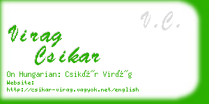 virag csikar business card